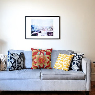 Goldene Blume Chinesischer Neujahrskissen Kissen