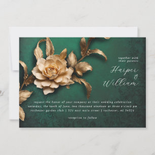 Goldene Blume Einladung