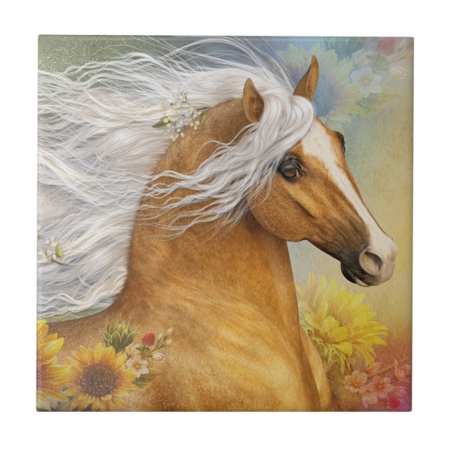 Goldene Blume Fliese (Vorderseite)