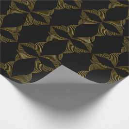 Goldene Blume Geschenkpapier