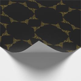 Goldene Blume Geschenkpapier