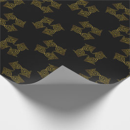 Goldene Blume Geschenkpapier