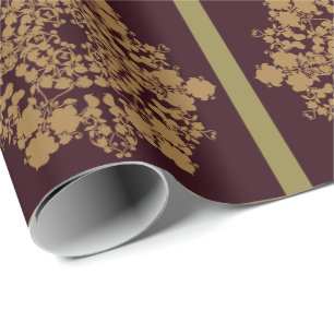 Goldene Blume Geschenkpapier
