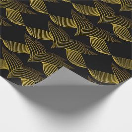 Goldene Blume Geschenkpapier