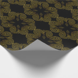 Goldene Blume Geschenkpapier
