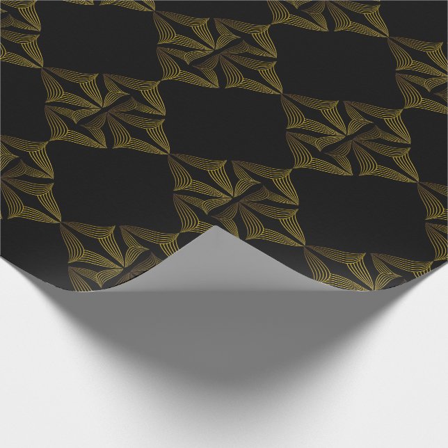 Goldene Blume Geschenkpapier (Ecke)