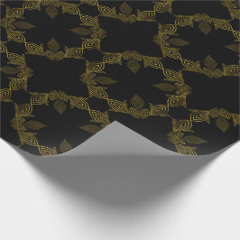 Goldene Blume Geschenkpapier