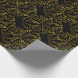 Goldene Blume Geschenkpapier