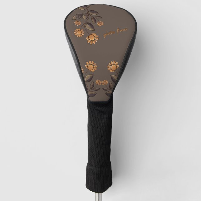 Goldene Blume Golf Headcover (Vorderseite)