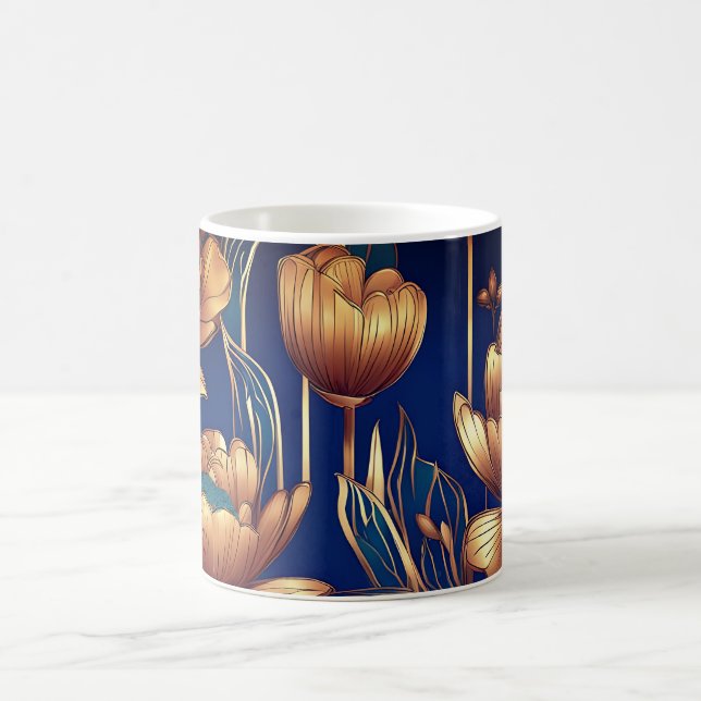 Goldene Blume Kaffeetasse (Mittel)