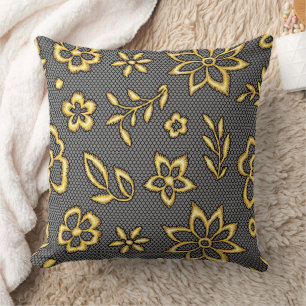 Goldene Blume Kissen