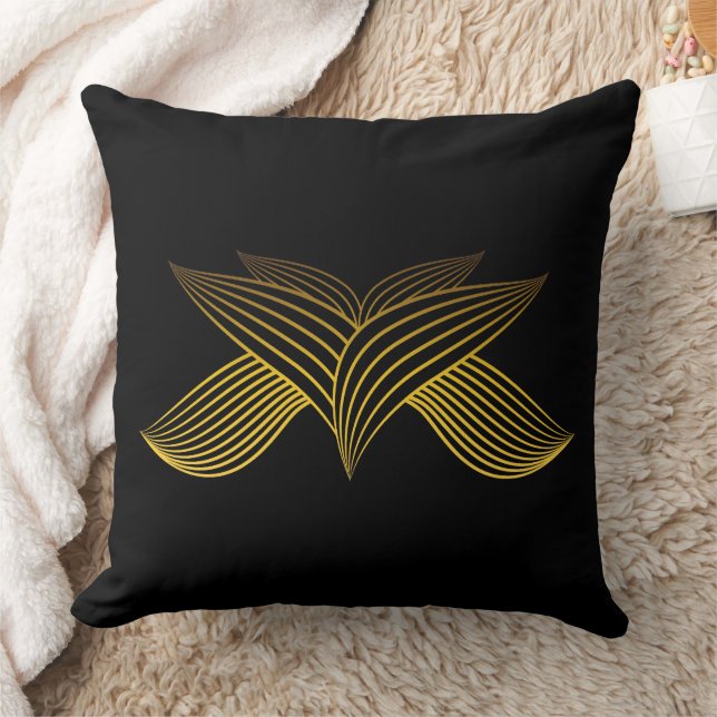 Goldene Blume Kissen (Decke)