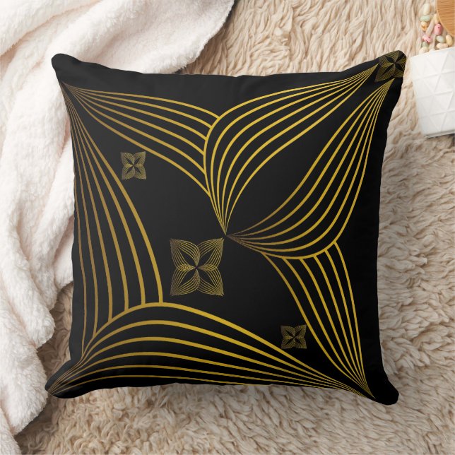 Goldene Blume Kissen (Decke)