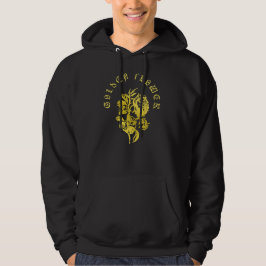 Goldene Blume – Luxusdesign im Stickstil Hoodie