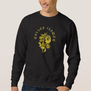 Goldene Blume – Luxusdesign im Stickstil Sweatshirt