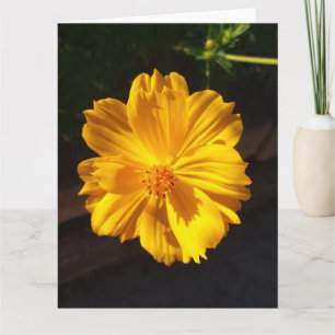 Goldene Blume Makrofotografie Karte