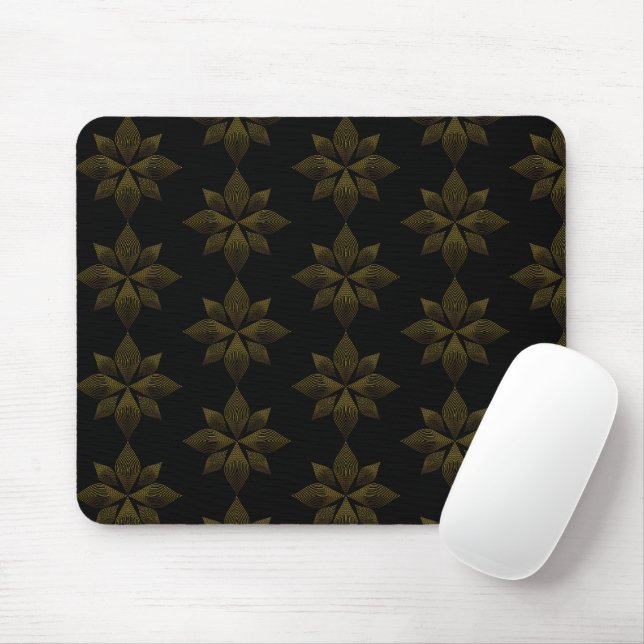 Goldene Blume Mousepad (Mit Mouse)