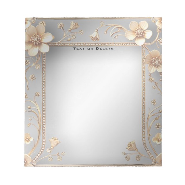 Goldene Blume Notizblock (Vorderseite)