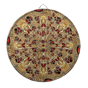 Goldene Blume Rot dekorative Dartboard Dartscheibe