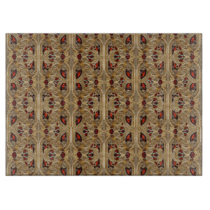 Goldene Blume Roter Edelstein Schneidebrett