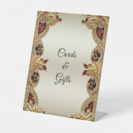 Goldene Blume Sockelschild