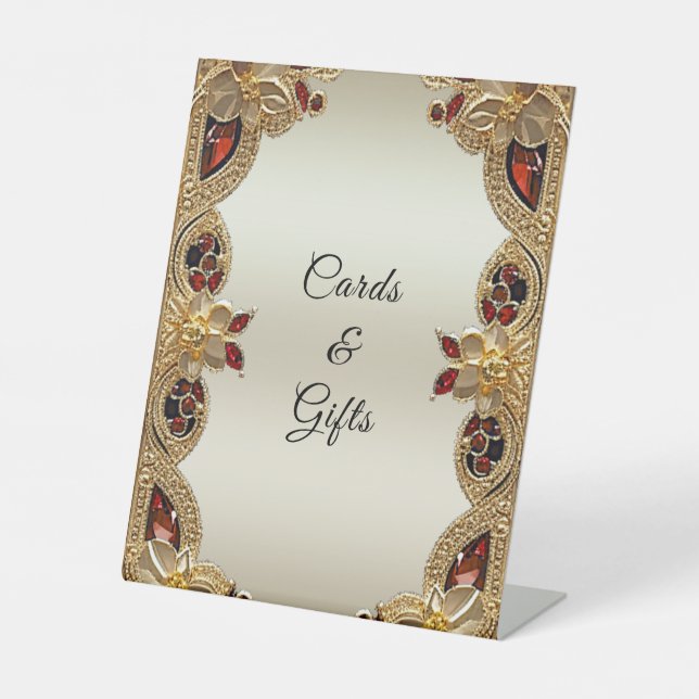 Goldene Blume Sockelschild (Vorderseite)