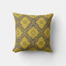 "Goldene Blume" Vintages arabesque Muster Kissen
