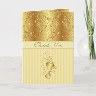 Goldene Blumen, Herzen Hochzeit Danke
