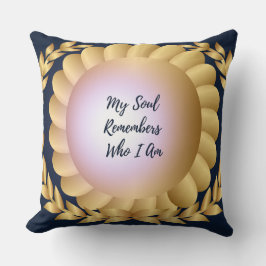 Goldene Blumen-Kissen zur Affirmation – Meine Seel Kissen