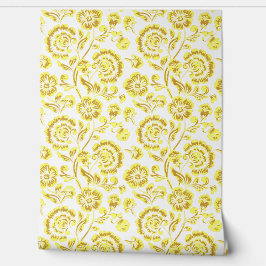 Goldene Blumen Tapete