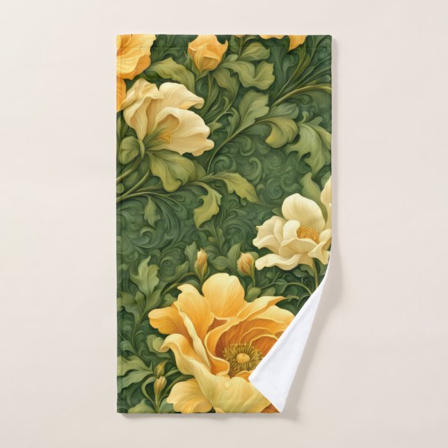 Goldene Blumen-Teppich-Handtuch Handtuch (Handtuch)