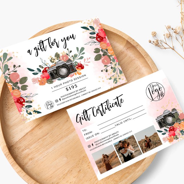 Goldene Blumenfotografen Geschenkgutschein (Von Creator hochgeladen)