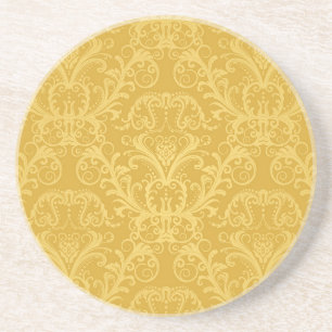 Goldene Blumenluxustapete Getränkeuntersetzer