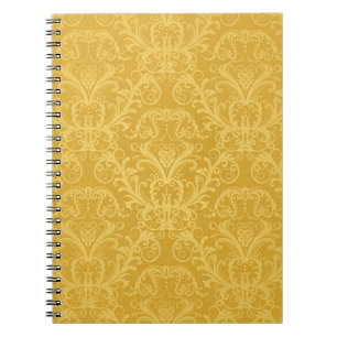 Goldene Blumenluxustapete Notizblock