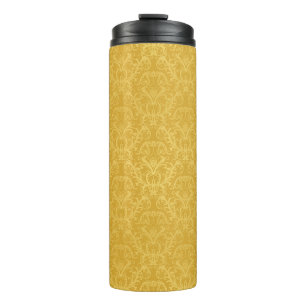 Goldene Blumenluxustapete Thermosbecher