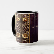 Goldene Blumenschmuck-Tasse