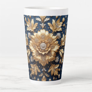 Goldene Blumenverzierung Milchtasse