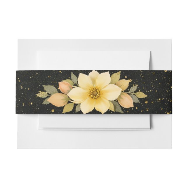 Goldene Blüte Einladungsbanderole (Vorderseite Beispiel)
