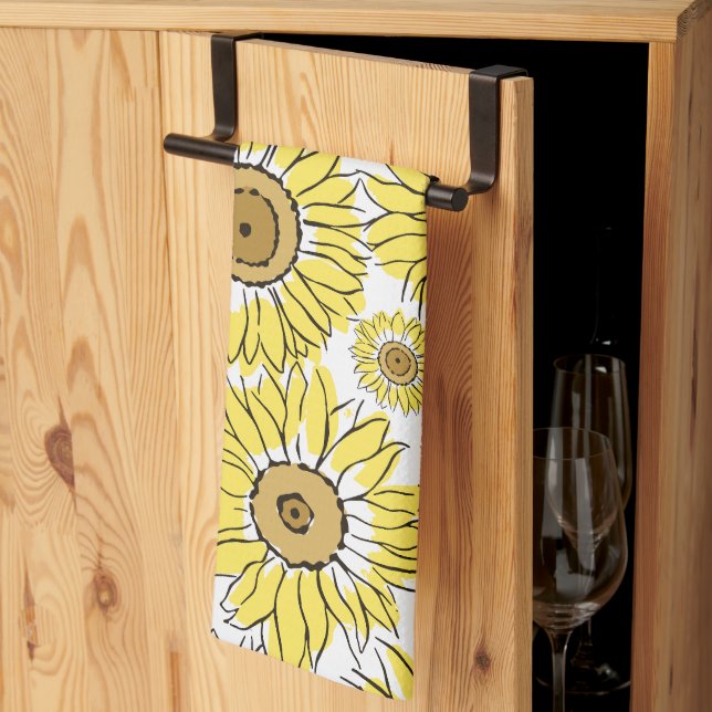 Goldene Blüte Geschirrtuch (Drittel gefaltet)