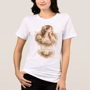 Goldene Blüte Tri-Blend Shirt