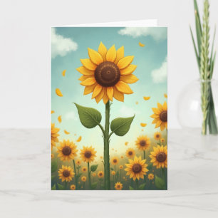 Goldene Blüten-Blumenkarte Karte