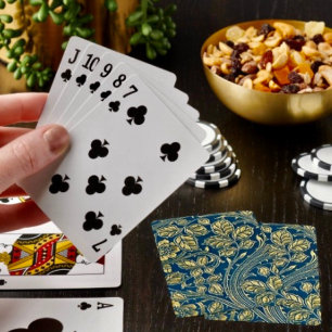 Goldene Blüten Eleganz Spielkarten