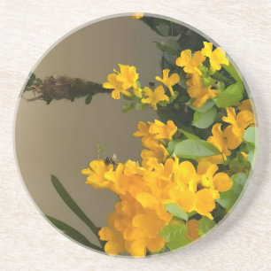 Goldene Blüten-Schönheit Getränkeuntersetzer