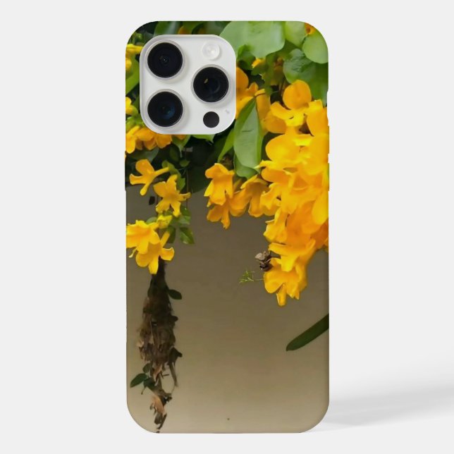 Goldene Blüten-Schönheit iPhone Hülle (Rückseite)