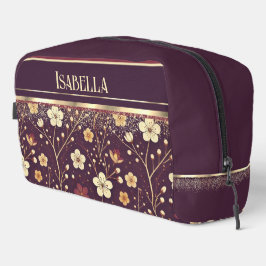 Goldene Blüten: zarte Blumensinfonie Waschbeutel