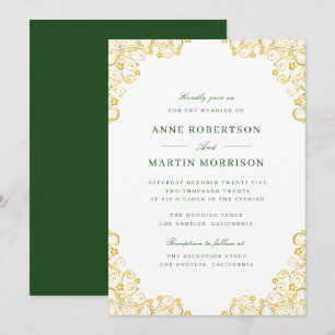 Goldene Blütenhochzeit Einladung