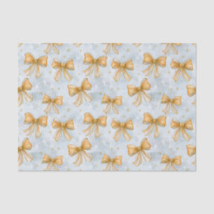 Goldene Bögen Baby Blaues Weihnachts-Tissue-Papier Seidenpapier