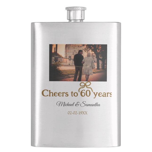 Goldene Bogen zum 60-jährigen Jubiläum Flachmann (Vorderseite)