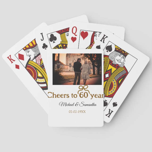 Goldene Bogen zum 60-jährigen Jubiläum Spielkarten (Rückseite)