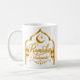 Goldene Bogenlaterne Ramadan Mubarak Kaffeetasse